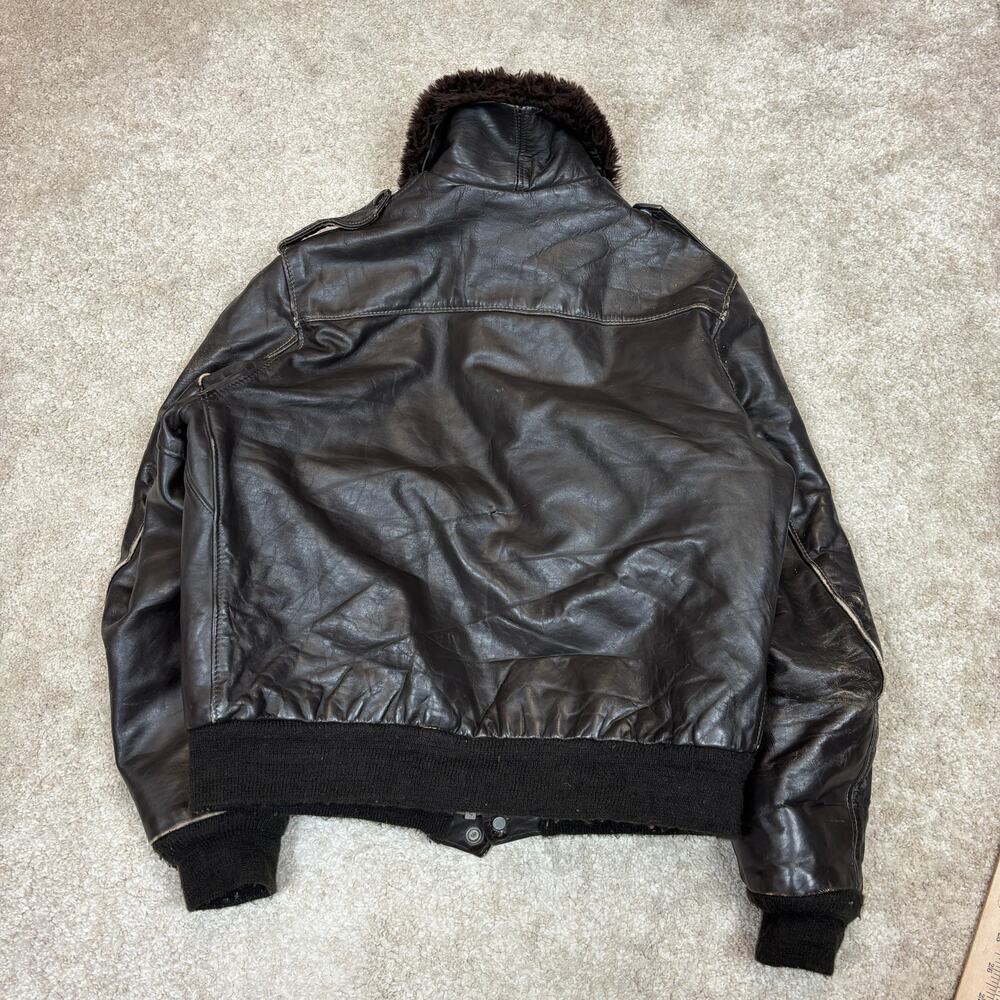 Vintage 60s Schott Bros IS 674 MS A2 Flight Leather Bomber Jacket Men's 42 - Picture 3 of 13